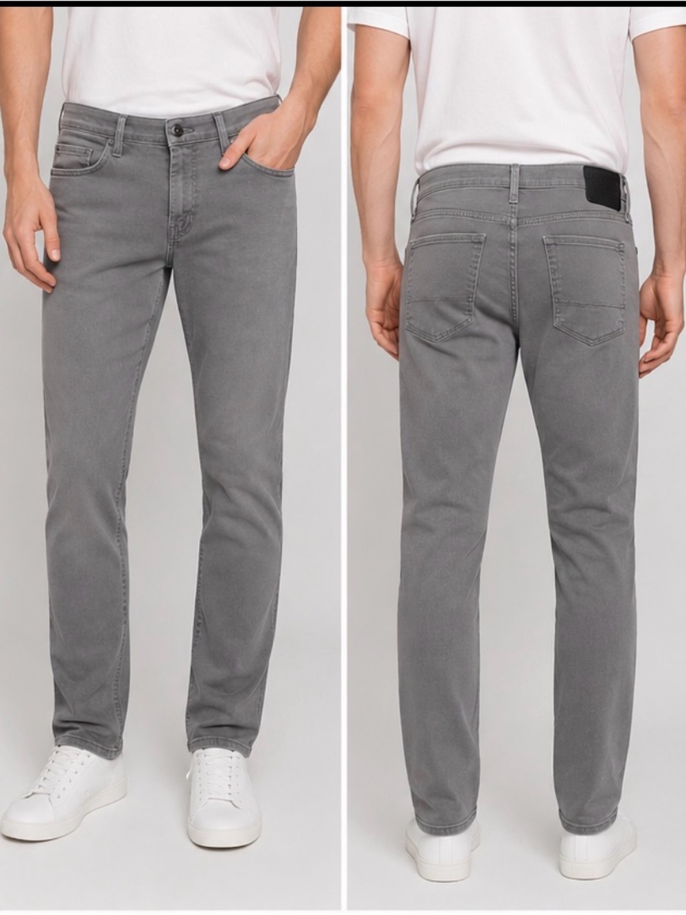 Devil Dog double 34 heritage men’s 34x34 gray slim straight jeans stretch denim